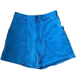 Patagonia Cotton High Waist Shorts Blue